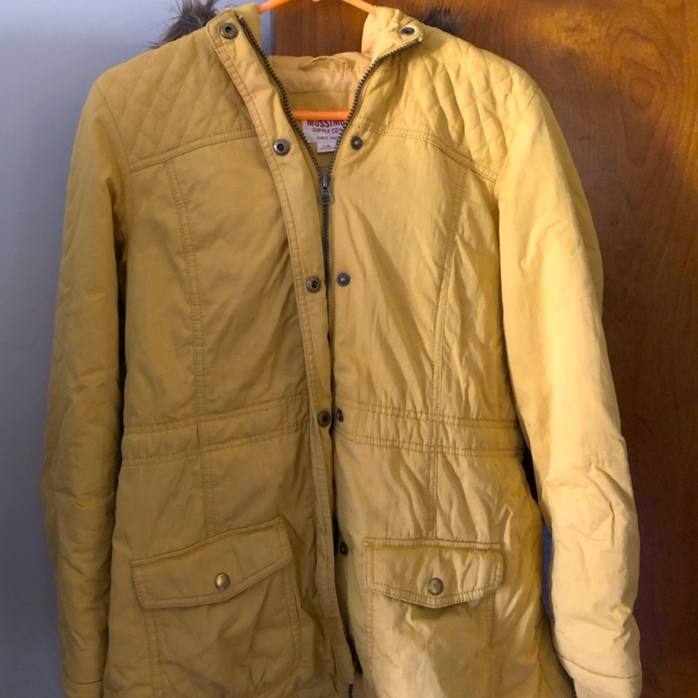 Mossimo jacket- size large- color- mustard